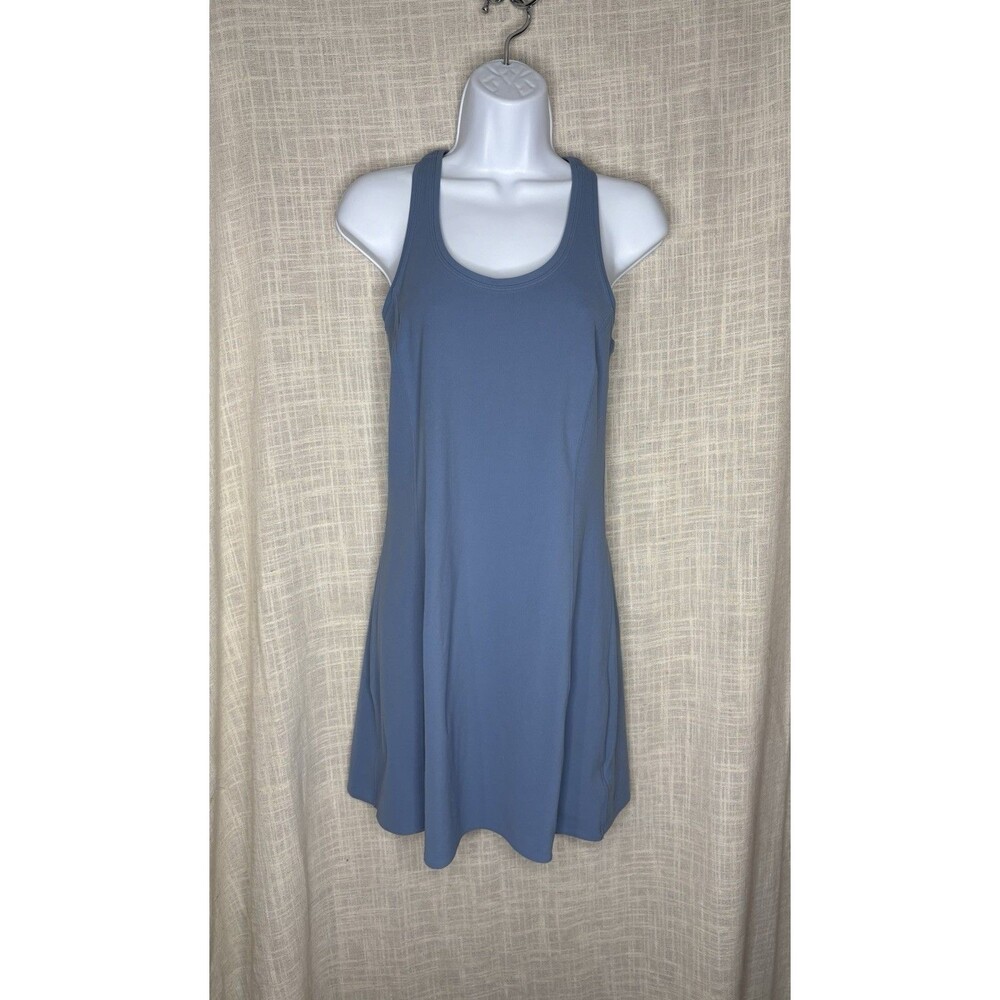 Athleta On My Way cottage Blue Tank Dress - racer back - Size SP